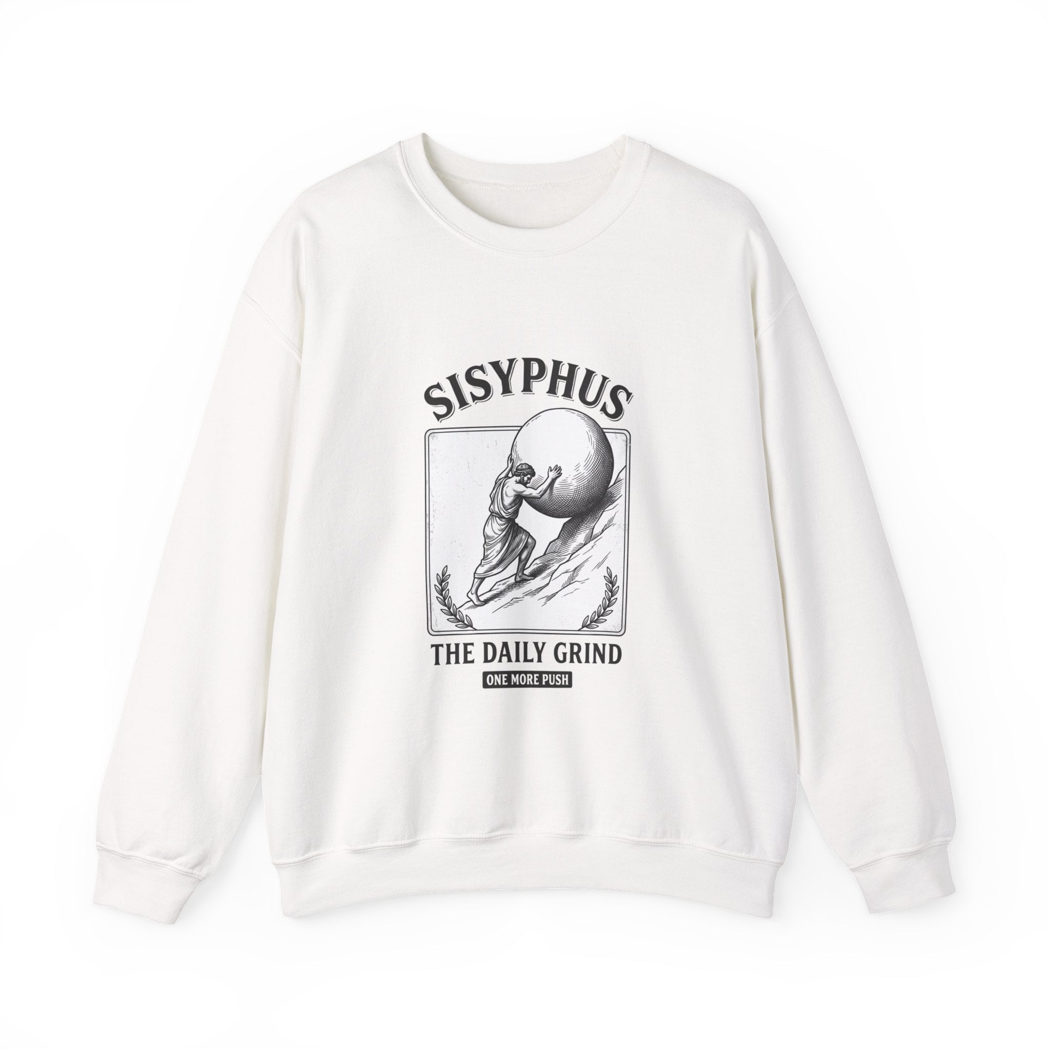 Sisyphus The Daily Grind Sweatshirt | Greek Mythology, Mythcore - Velqono