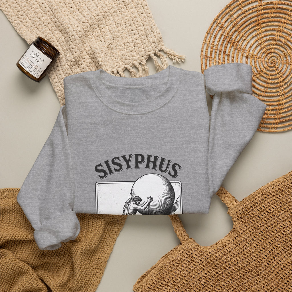 Sisyphus The Daily Grind Sweatshirt | Greek Mythology, Mythcore - Velqono