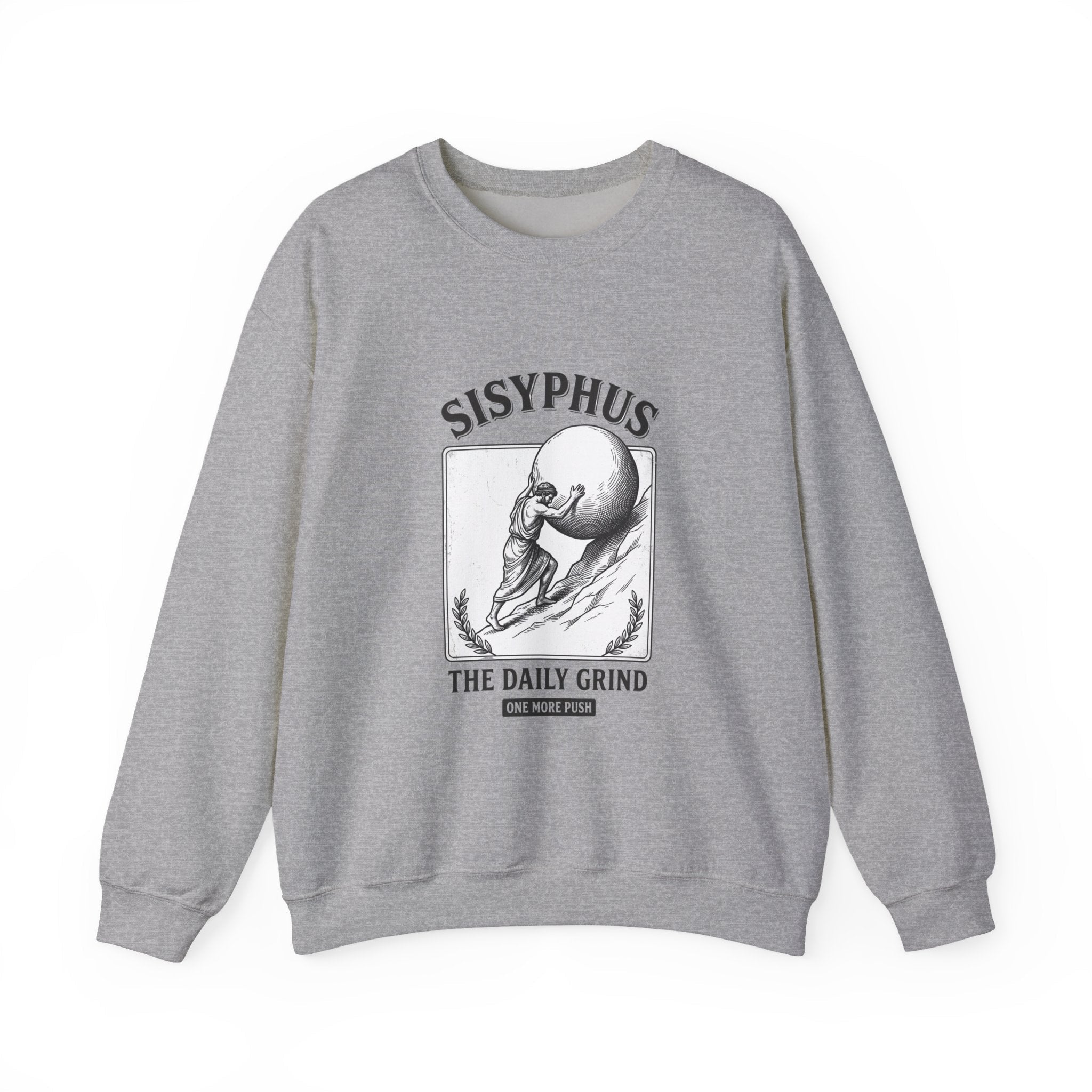 Sisyphus The Daily Grind Sweatshirt | Greek Mythology, Mythcore - Velqono