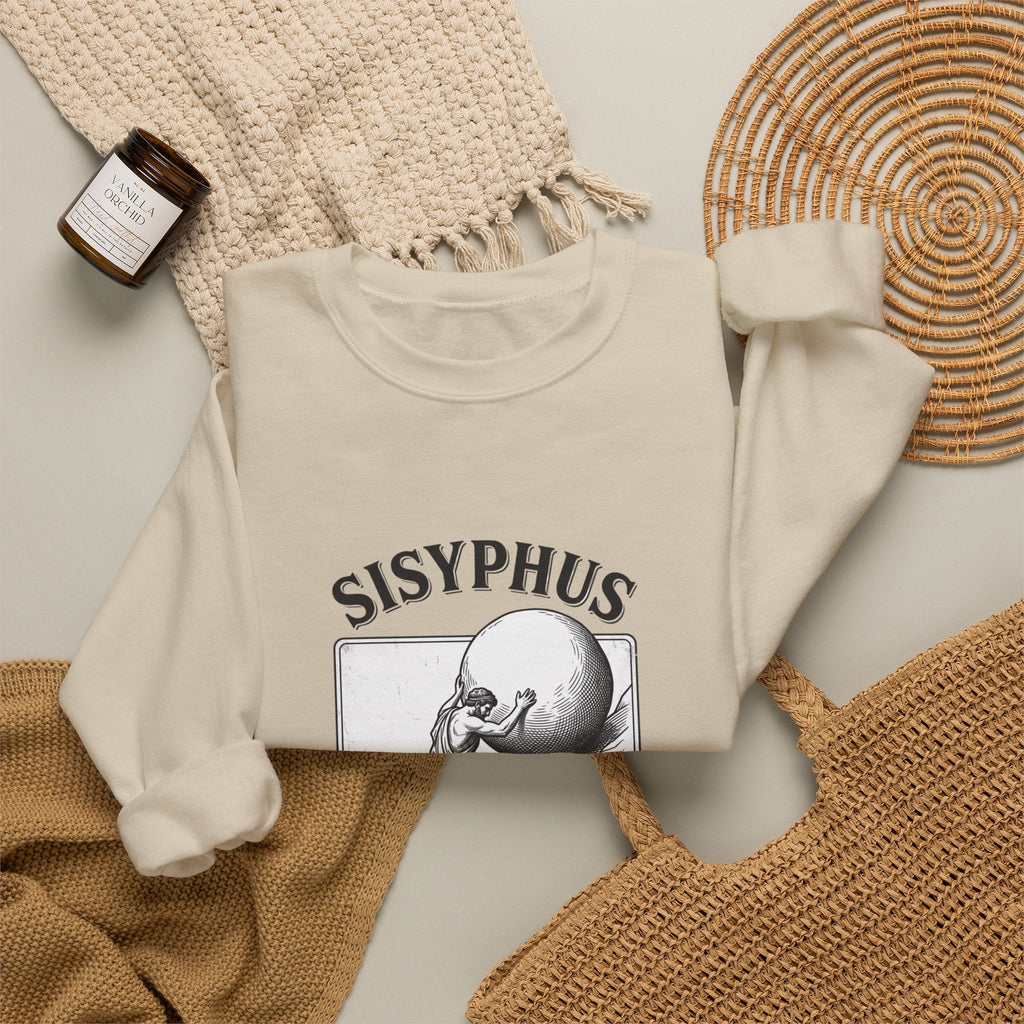 Sisyphus The Daily Grind Sweatshirt | Greek Mythology, Mythcore - Velqono