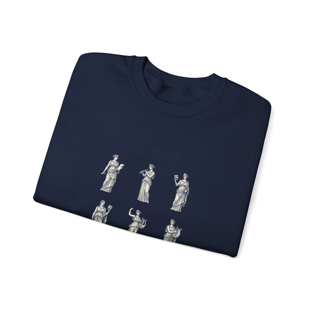 The Muses Crewneck Sweatshirt | Greek Mythology, Mythcore, Classical Art - Velqono