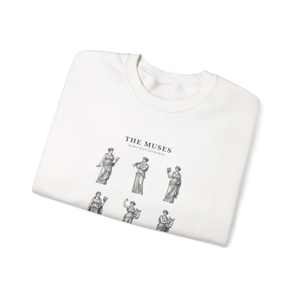 The Muses Crewneck Sweatshirt | Greek Mythology, Mythcore, Classical Art - Velqono