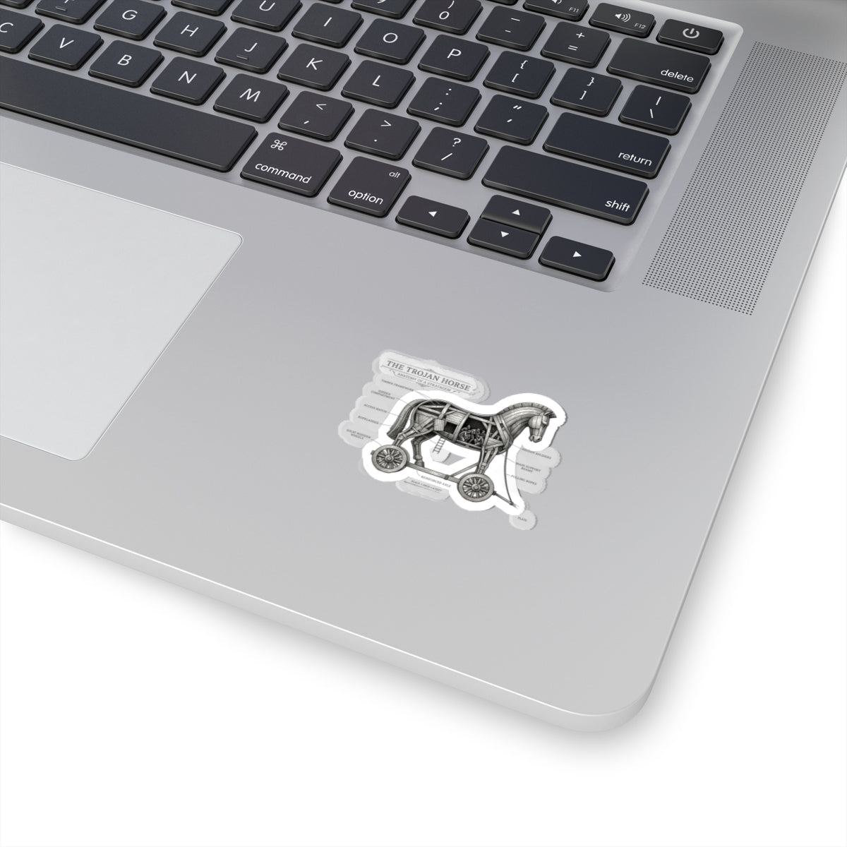 Trojan Horse Diagram Kiss-Cut Stickers | Greek Mythology, Mythcore - Velqono