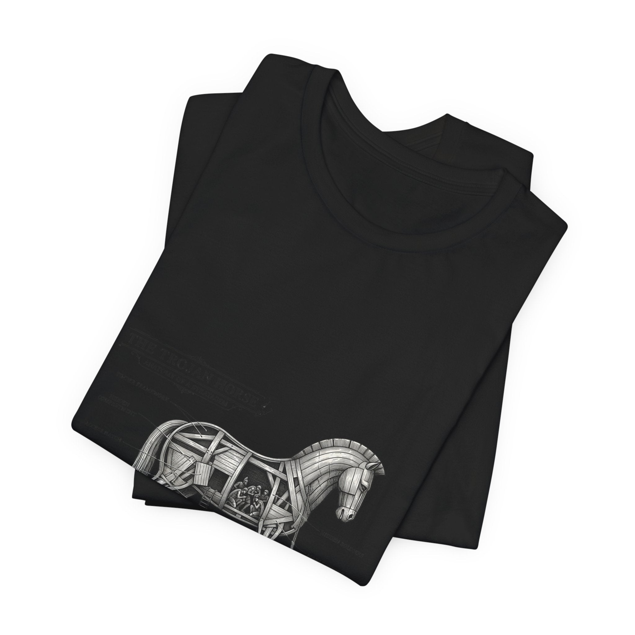 Trojan Horse Diagram Tee | Greek Mythology, Mythcore - Velqono