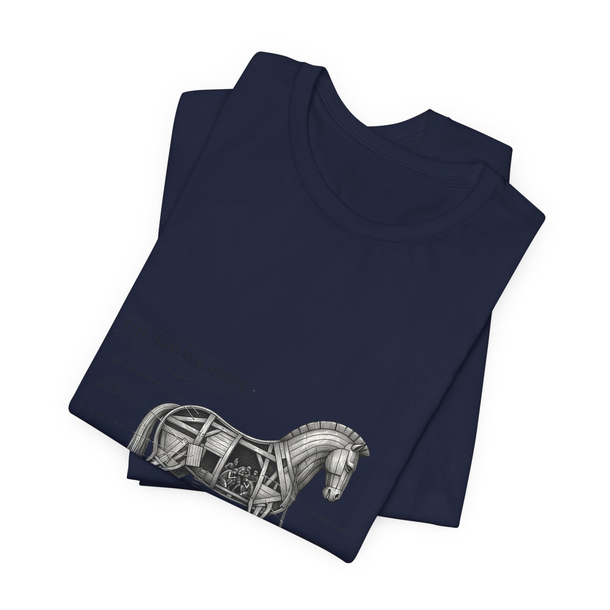 Trojan Horse Diagram Tee | Greek Mythology, Mythcore - Velqono