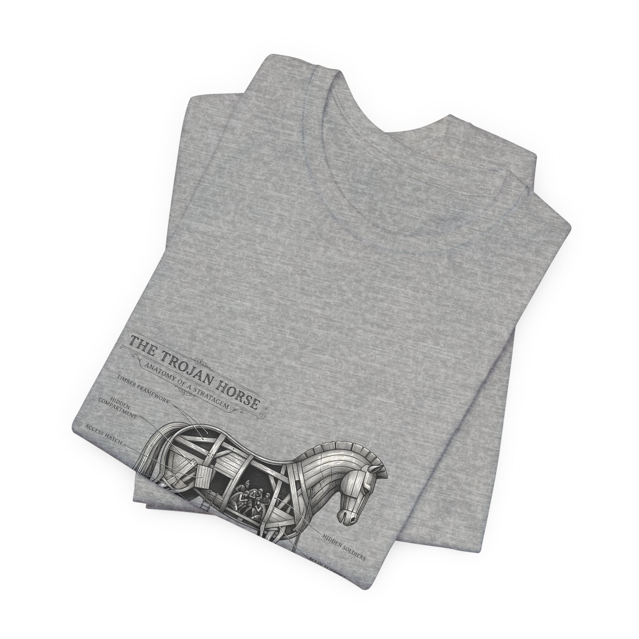 Trojan Horse Diagram Tee | Greek Mythology, Mythcore - Velqono