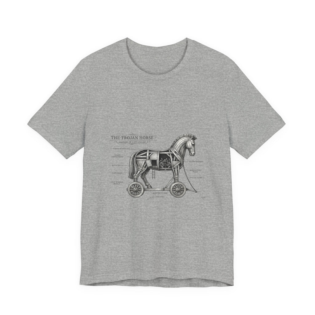 Trojan Horse Diagram Tee | Greek Mythology, Mythcore - Velqono