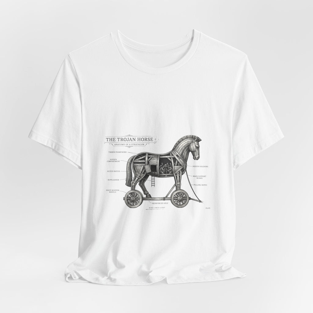 Trojan Horse Diagram Tee | Greek Mythology, Mythcore - Velqono