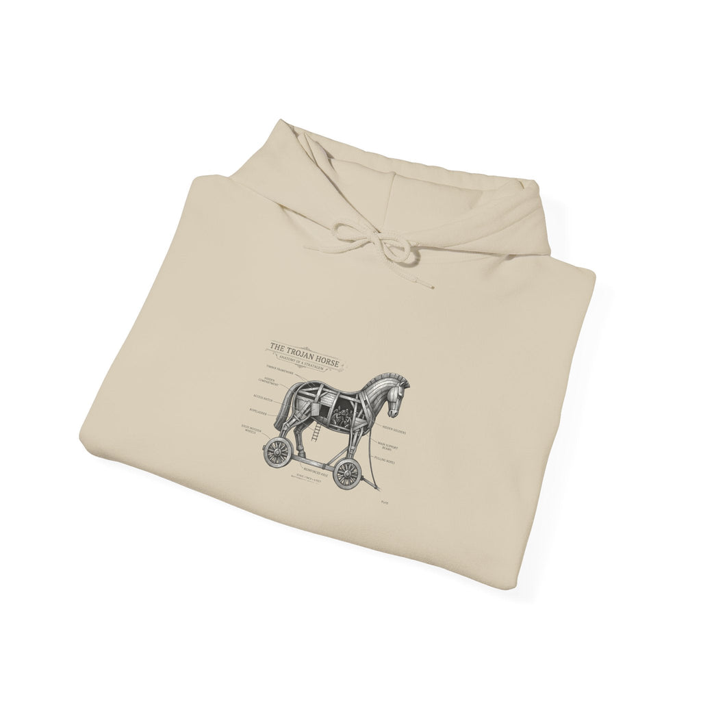 Trojan Horse Illustration Hoodie | Greek Mythology, Mythcore - Velqono