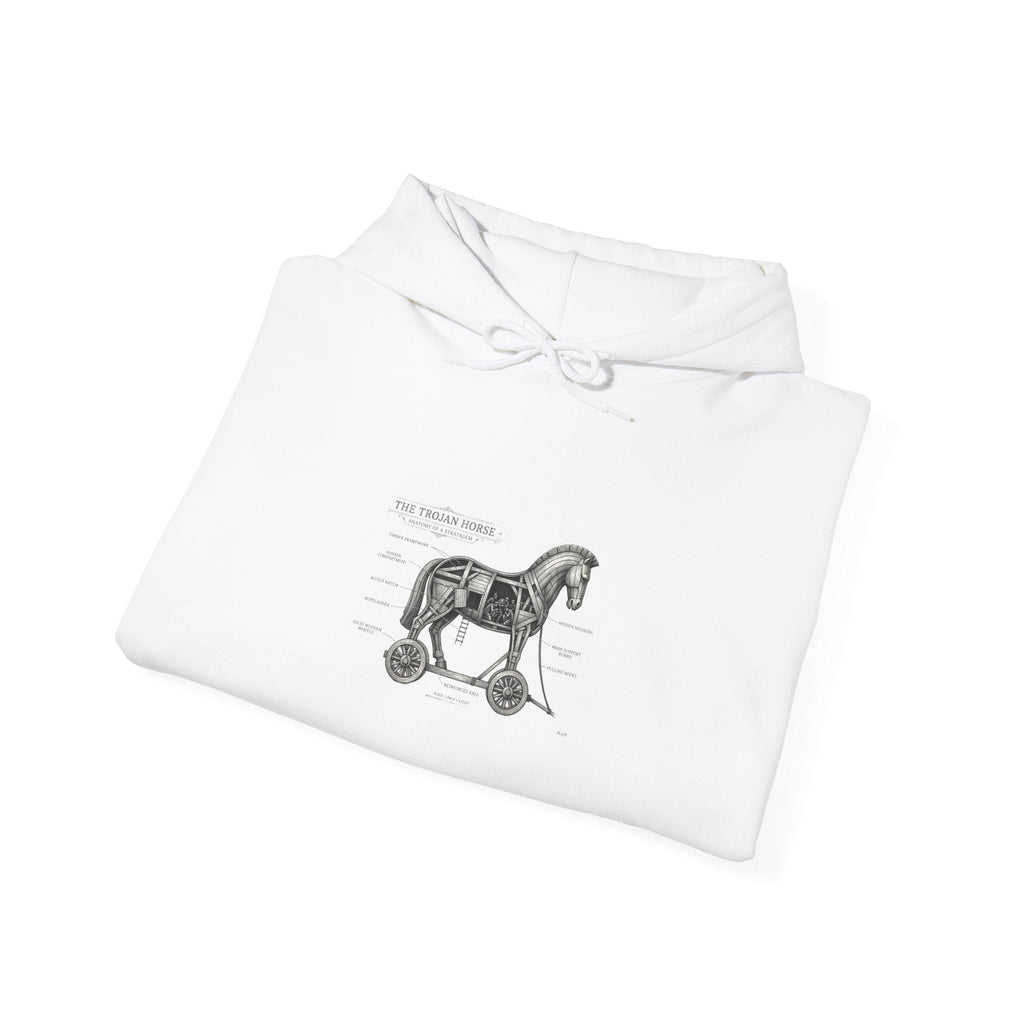 Trojan Horse Illustration Hoodie | Greek Mythology, Mythcore - Velqono