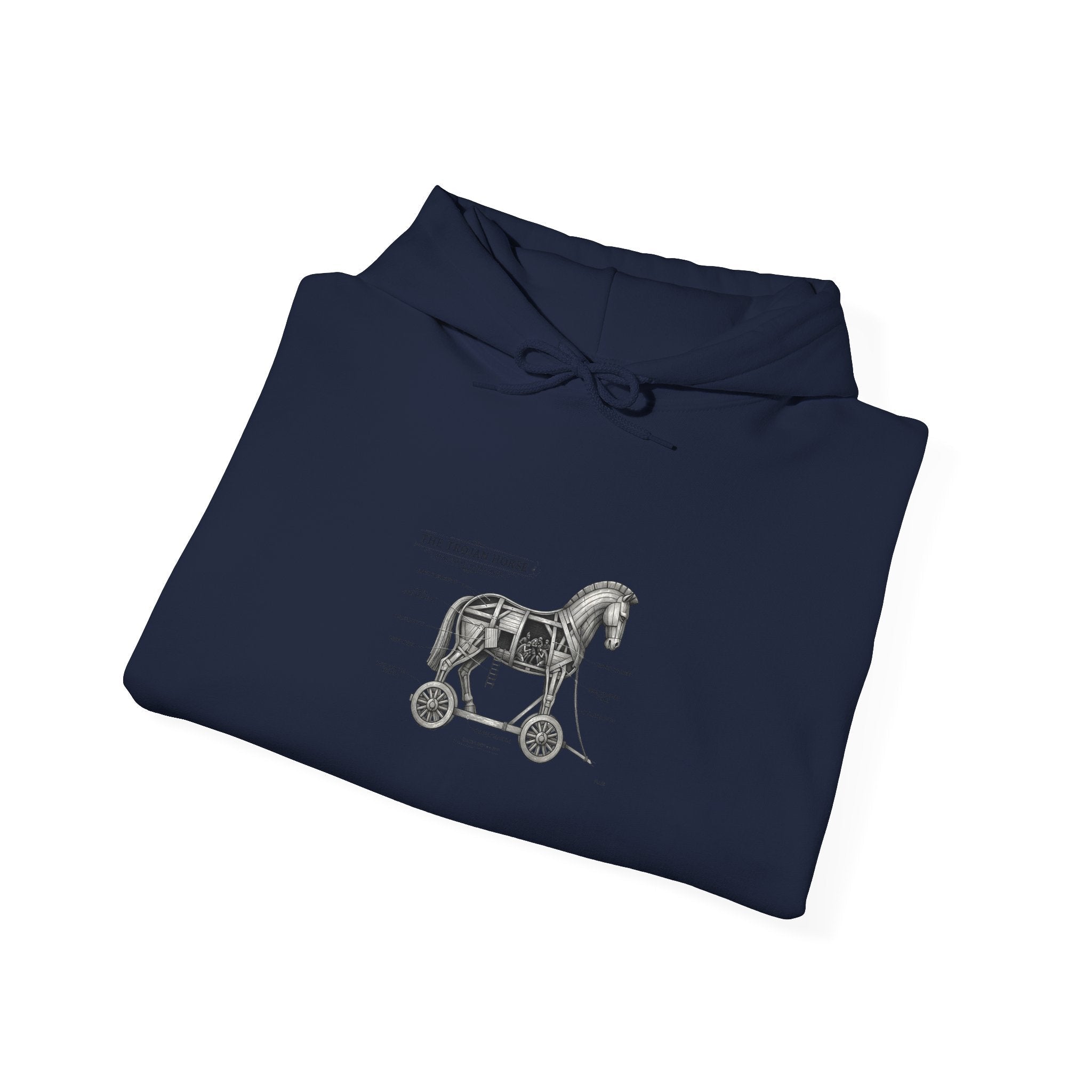 Trojan Horse Illustration Hoodie | Greek Mythology, Mythcore - Velqono