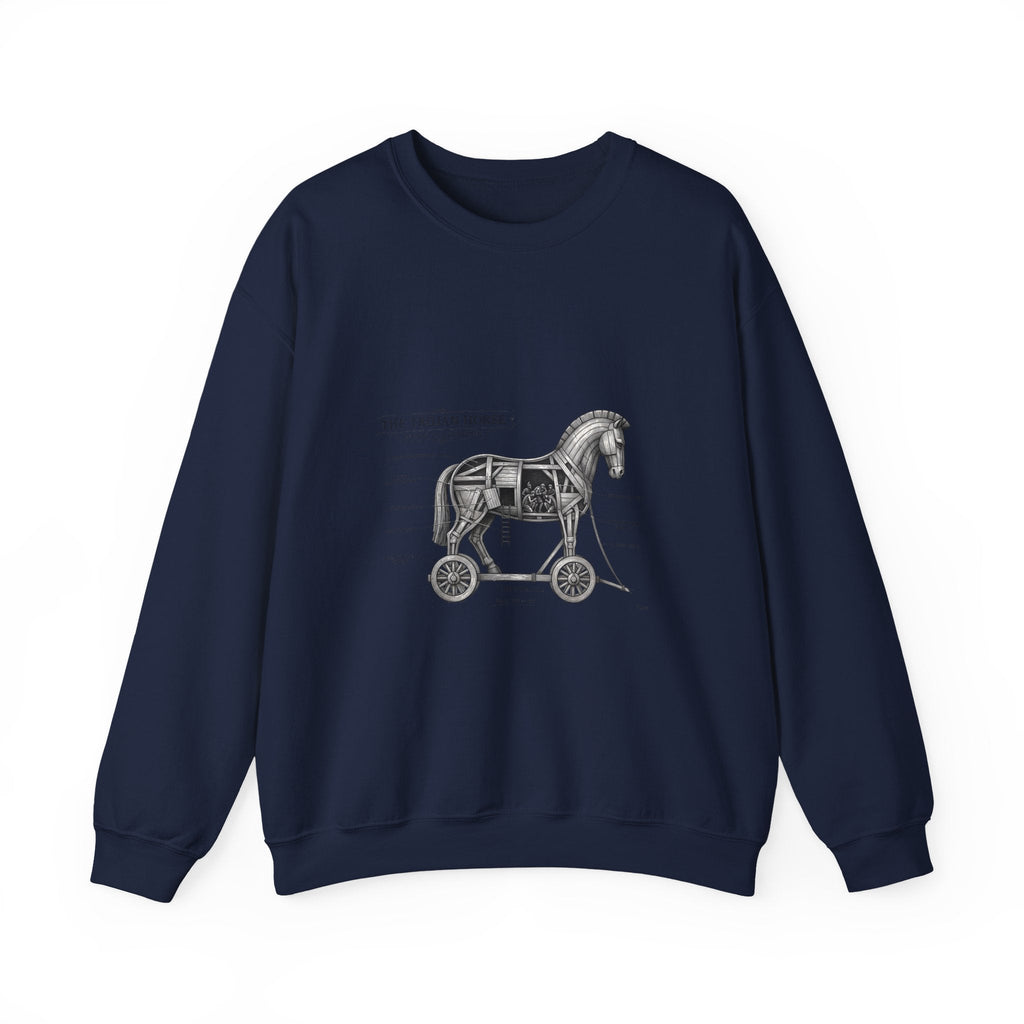 Trojan Horse Illustration Sweatshirt | Greek Mythology, Mythcore - Velqono