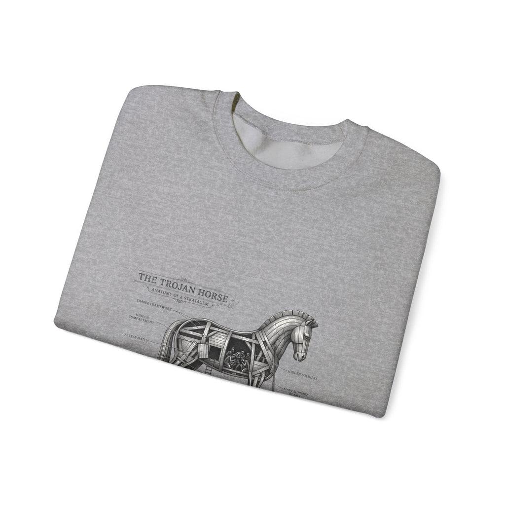 Trojan Horse Illustration Sweatshirt | Greek Mythology, Mythcore - Velqono