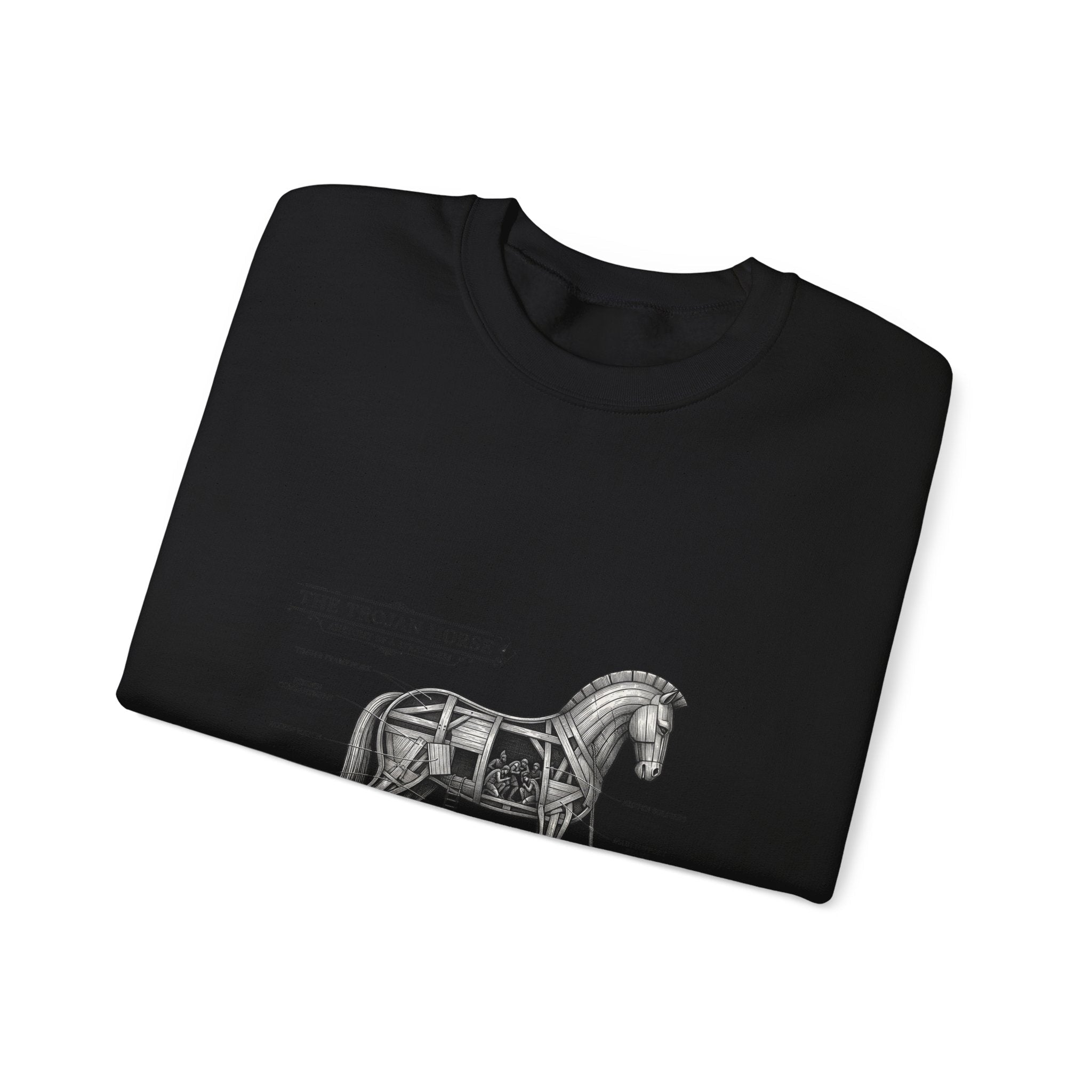 Trojan Horse Illustration Sweatshirt | Greek Mythology, Mythcore - Velqono