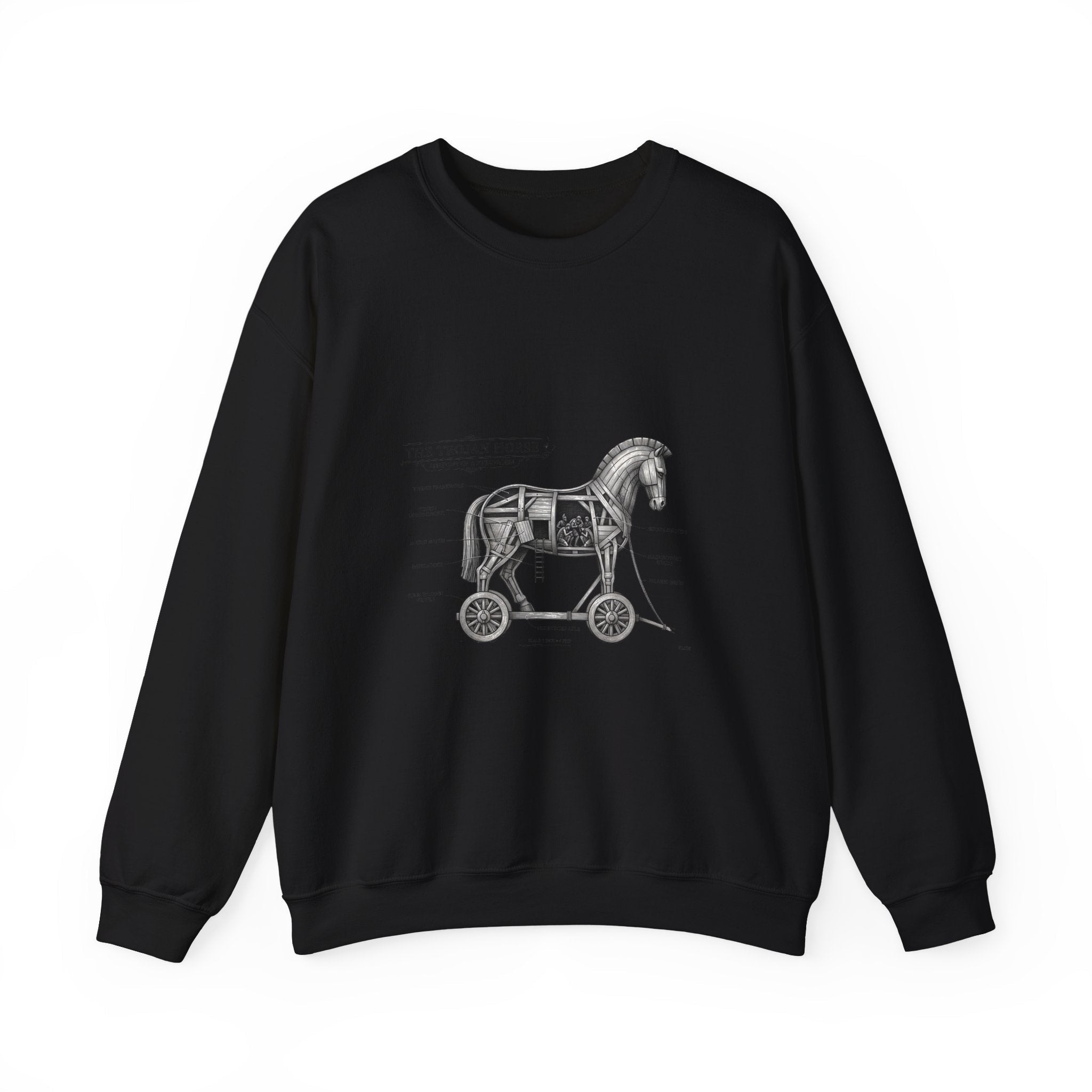 Trojan Horse Illustration Sweatshirt | Greek Mythology, Mythcore - Velqono
